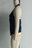 Sleeveless Button Halter Tank Top