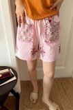Floral Pocket Drawstring Shorts