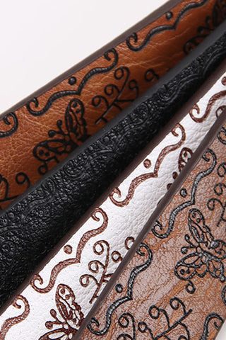 Embossed Floral Western Belt