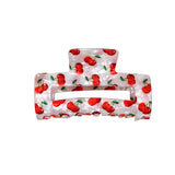 Fruit Print Rectangle Claw Clip