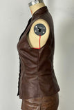 Button-Front Leather-Style Vest