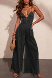 Spaghetti-Strap Wide-Leg Jumpsuit