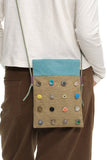 Striped Top Button Detail Crossbody Bag