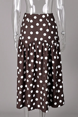 Polka Dot Midi Skirt
