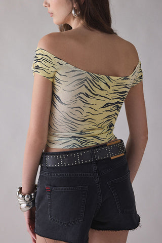 Off-Shoulder Statement T-Shirt
