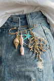 Tone Coral Starfish Charm Brooch