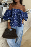 Off-Shoulder Polka Dot Top