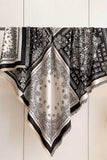 Paisley Print Fringed Square Scarf