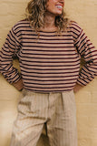Striped Crew Neck Long Sleeve Sweater