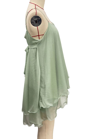 Ruffle Hem Spaghetti Strap Mini Dress