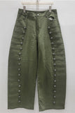 Button-Front High-Rise Wide Leg Jeans