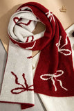 Bow Motif Knit Scarf