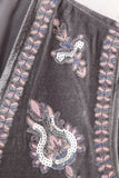 Floral Piping Trim Vest
