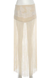 Halter Tassel Detail Skirt Set