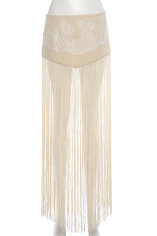 Halter Tassel Detail Skirt Set