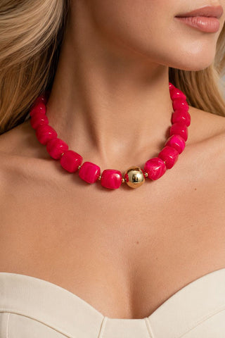 Beaded Chunky Accent Necklace