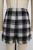 Plaid Skort with Button Details