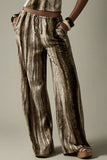 Abstract Print Halter Wide Leg Set
