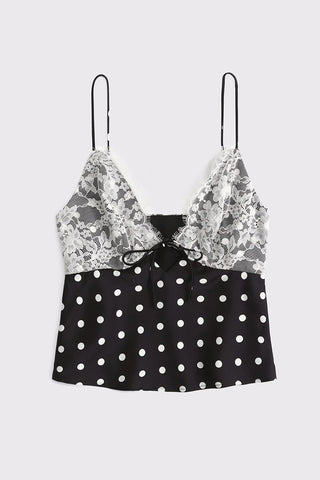 Lace and Polka Dot Camisole