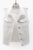 Sleeveless Collared Button-Front Vest