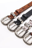 Embossed Floral Western Belt