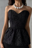 Sweetheart Lace Peplum Cami