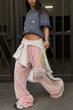 Striped Side Wide-Leg Sweatpants
