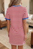 Nautical Tie Trim Mini Dress