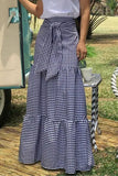 Gingham Tie-Waist Maxi Skirt
