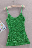 Sequin Scoop Neck Sleeveless Cami