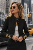 Braided Epaulet Military Crop Jacket