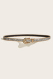 Ornate Buckle Textured Waist Belt