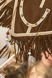 Fringe Detail Button-Front Vest