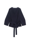 V-Neck Wrap Tie Waist Knit Cardigan