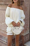 Off-Shoulder Ruffled Mini Dress