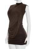 Draped Design Casual Dress