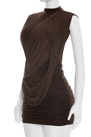 Draped Design Casual Dress