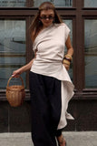Draped Asymmetric Tank Top
