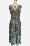 Flowy Printed Midi Dress