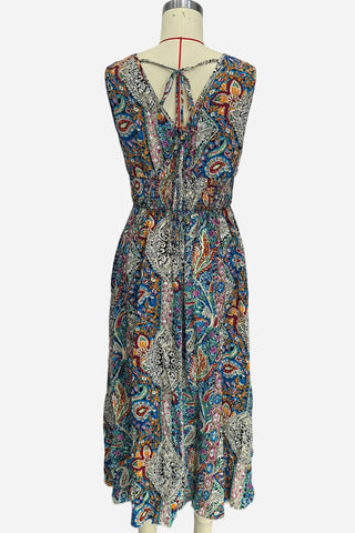 Flowy Printed Midi Dress