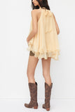 Tie-Neck Sleeveless Blouse