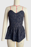 Sweetheart Lace Peplum Cami