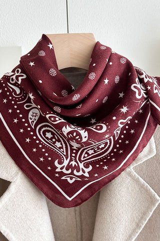 Patterned Square Neck Scarf