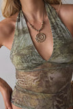Halter-Neck Printed Camisole
