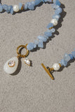 Chip Stone Toggle Charm Necklace