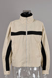 Colorblock Zip-Up Stand Collar Jacket