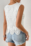 Sleeveless Crochet Tank Top