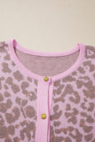 Button-Front Short Sleeve Blouse