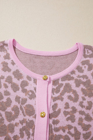 Button-Front Short Sleeve Blouse