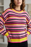 Striped Crew Neck Knit Sweater